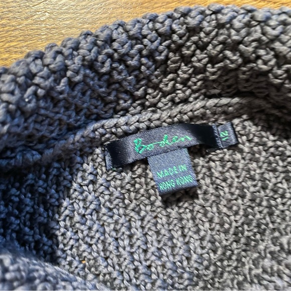 Boden Long Gray Knit Sweater Cardigan Size 12 - Picture 4 of 16